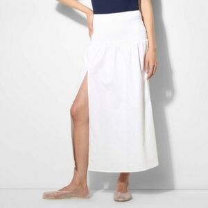 NWT Wild Fable Smocked White Maxi Skirt